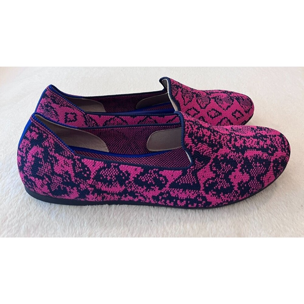 Rothy's Pink and Black Knit Loafers - Picture 5 of 11